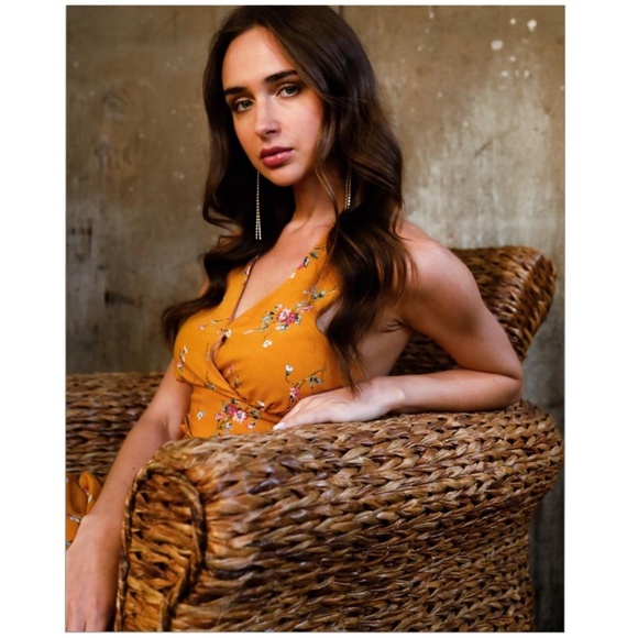 LAST ONE ‼ re:named Mustard Floral 2-Piece Set - Picture 4 of 7